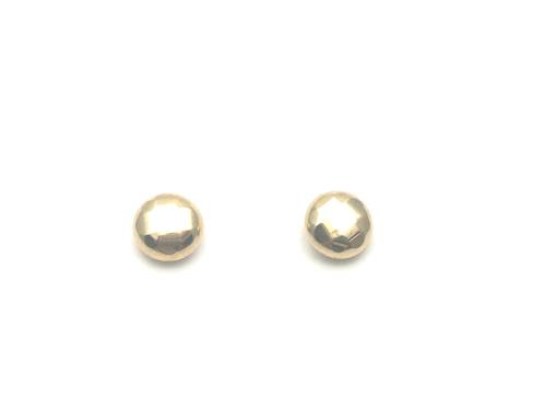9ct Yellow Gold Button Stud Earrings