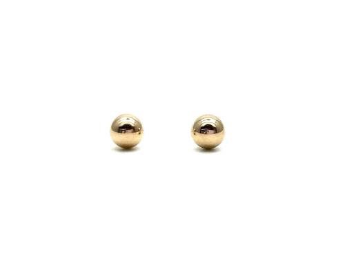 9ct Yellow Gold Ball Stud Earrings 6mm