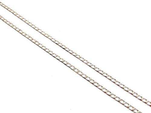 9ct Yellow Gold Flat Curb Chain 28 Inch