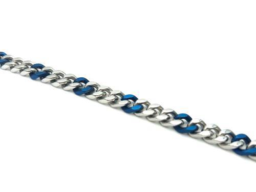 Stainless Steel Bracelet Blue IP Plating