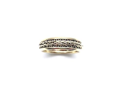 14ct Yellow Gold Patterned Wedding Ring