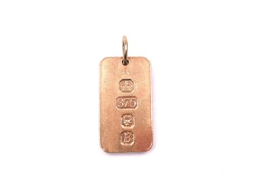 9ct Yellow Gold Ingot Pendant