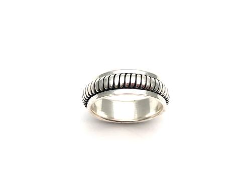 Silver Spinner Band Ring