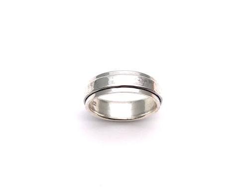 Silver Plain Band Spinner Ring