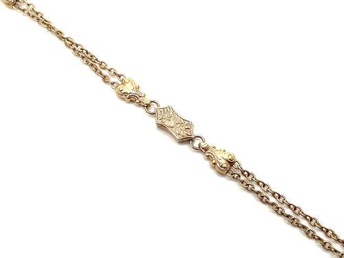 9ct Rose Gold Albertina Style Bracelet