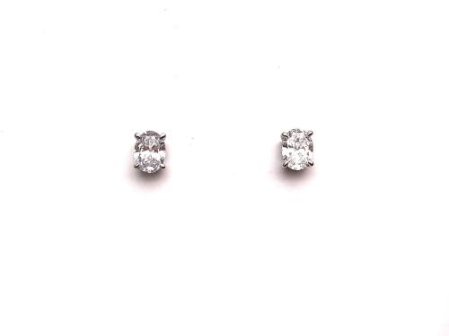 9ct Oval Laboratory Grown Diamond Stud Earrings
