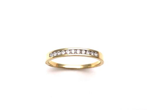 9ct Yellow Gold Diamond 1/2 Eternity Ring
