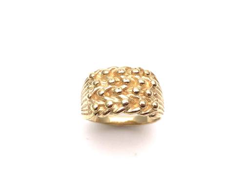9ct Yellow Gold 4 Row Keeper Ring
