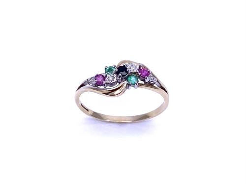 9ct Multi-Stone Cluster Ring