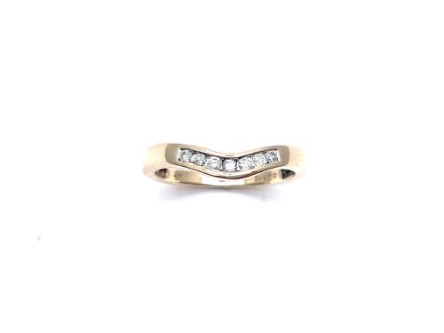 9ct Diamond Wishbone Eternity Ring