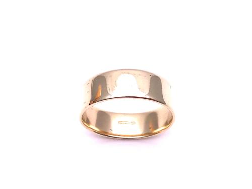 9ct Yellow Gold Flat Wedding Ring 7.5mm