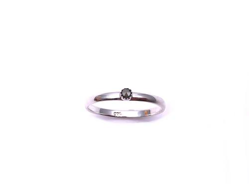 Silver Marcasite Solitaire Ring