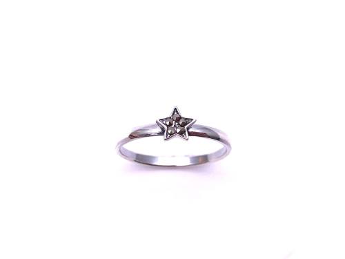 Silver Marcasite Star Cluster Ring