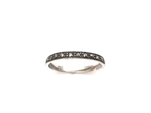 Silver Marcasite Eternity Ring