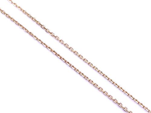 9ct Yellow Gold Fine Trace Chain 16-18 Inch