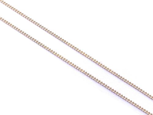 9ct Yellow Gold Fine Curb Chain 16-18 Inch