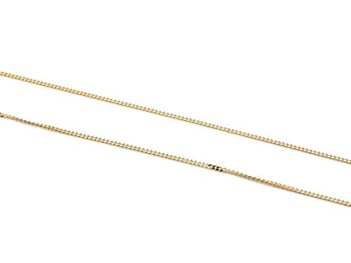 9ct Yellow Gold Fine Curb Chain 16-18 Inch