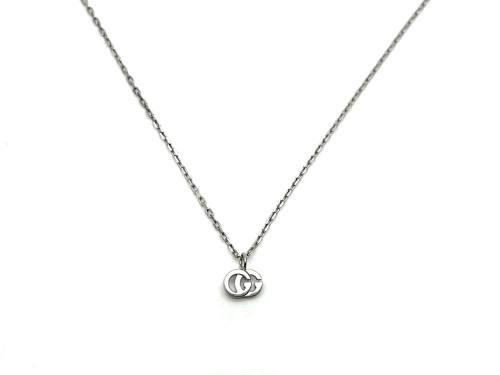 18ct White Gold Gucci GG Necklace