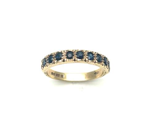 9ct Yellow Gold Sapphire Eternity Ring