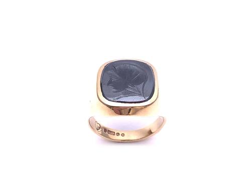 9ct Yellow Gold Haematite Ring