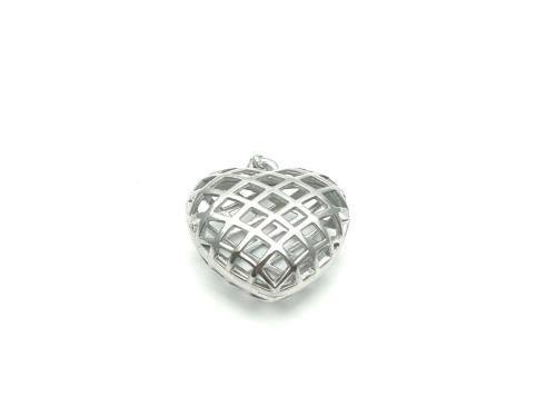 Silver Filagree Heart Pendant