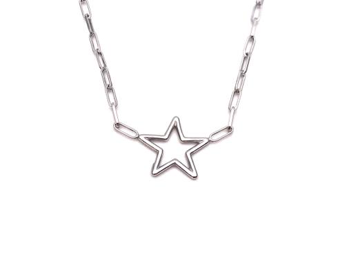 Silver Star Heritage/Paperclip Necklet