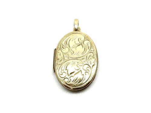 9ct Yellow Gold Locket Pendant 30x20mm