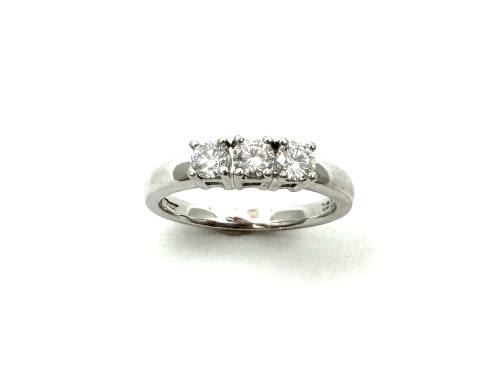 18ct White Gold Diamond 3 Stone Ring