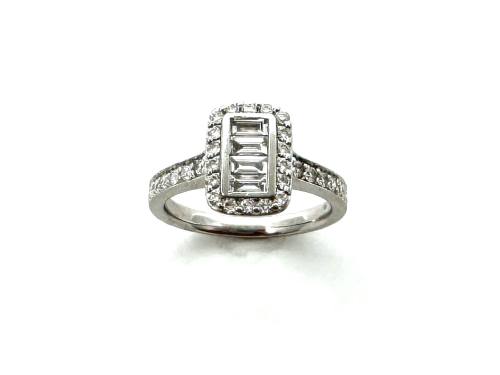 Platinum Diamond Cluster Ring 0.63ct