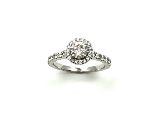 18ct Diamond Halo Cluster Ring 1.00ct