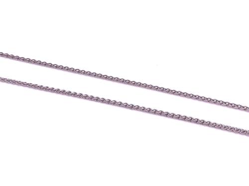 9ct White Gold Spiga Chain 16 or 18 Inch