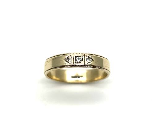 9ct Diamond Set Wedding Ring