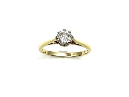 18ct Yellow Gold Diamond Solitaire Ring