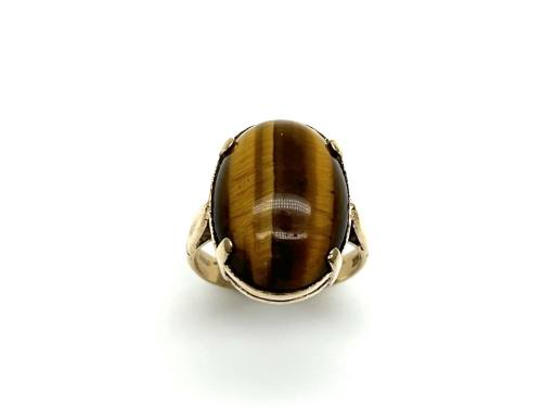 9ct Yellow Gold Tigers Eye Ring