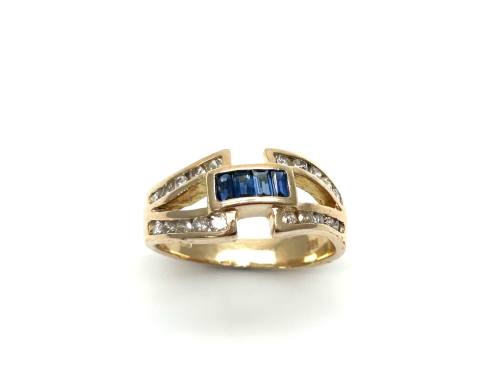 14ct Sapphire & Diamond Fancy Ring