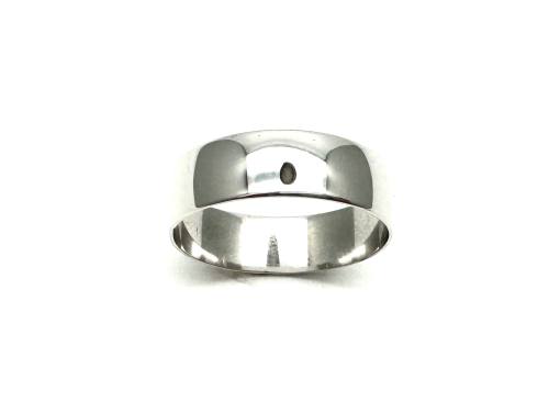 9ct White Gold Wedding Ring