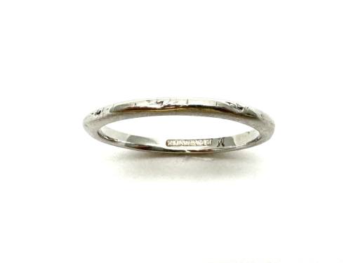 Platinum Patterned Wedding Ring