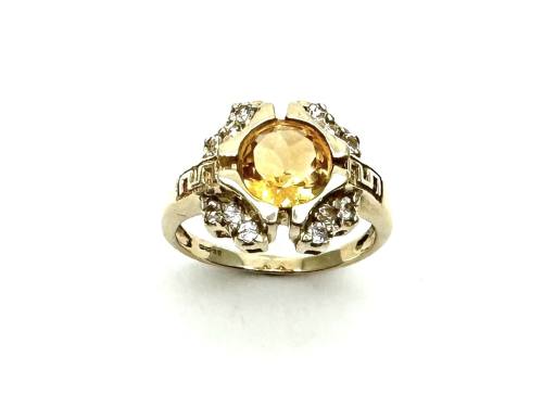 9ct Yellow Gold Citrine & Topaz Ring