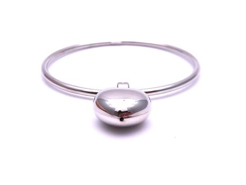 Silver Heart Charm Full Bangle