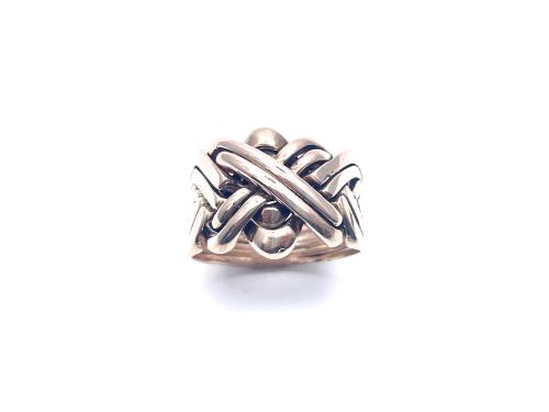 9ct Rose Gold 8 Band Puzzle Ring