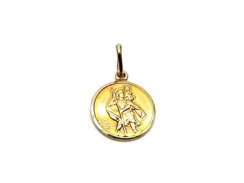 9ct Yellow Gold St Christopher Pendant