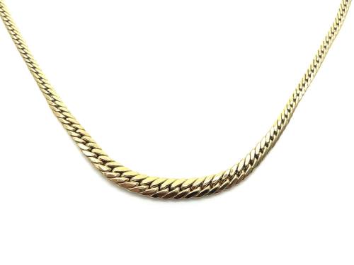 18ct Yellow Gold Graduated Curb Chain