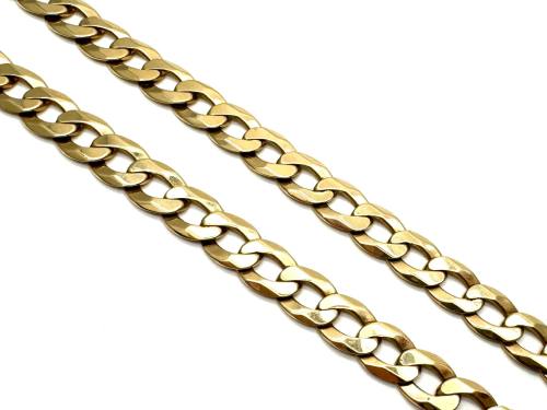 9ct Yellow Gold Flat Curb Chain