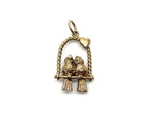 9ct Yellow Gold Lovebirds Charm