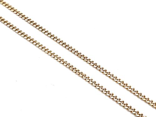 9ct Yellow Gold Flat Curb Chain