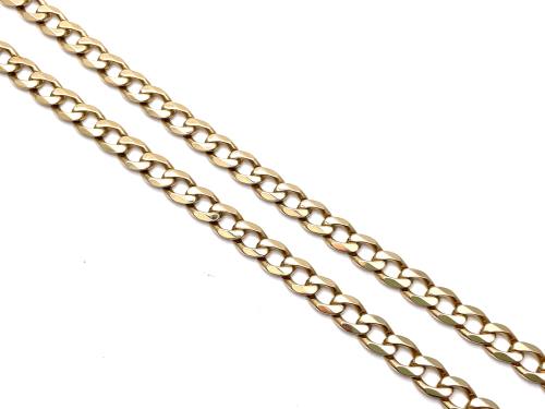 9ct Yellow Gold Flat Curb Chain