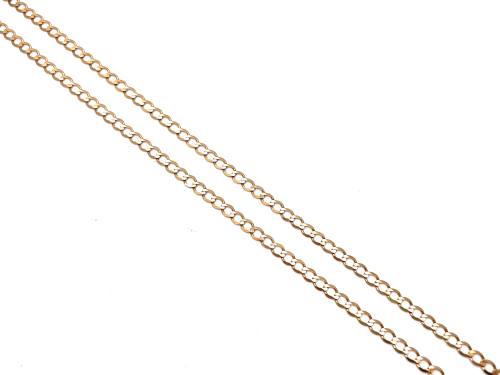 9ct Yellow Gold Flat Curb Chain