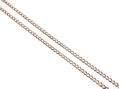 9ct Rose Gold Flat Curb Chain