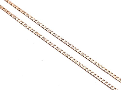 9ct Rose Gold Flat Curb Chain