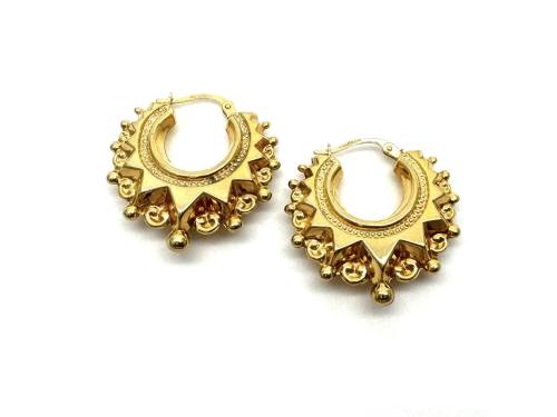 9ct Yellow Gold Creole Hoop Earrings